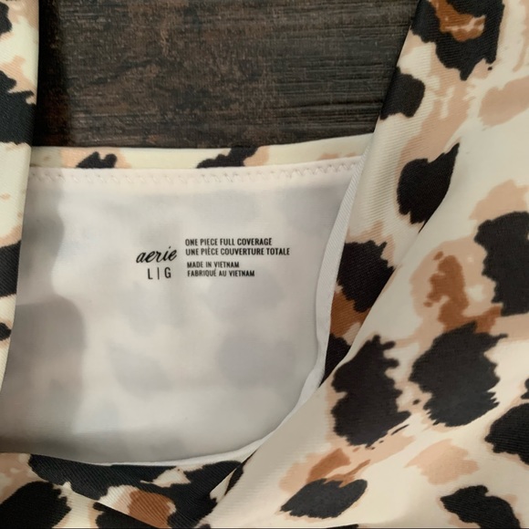 Aerie Leopard Wrap One Piece Swimsuit - Picture 7 of 8